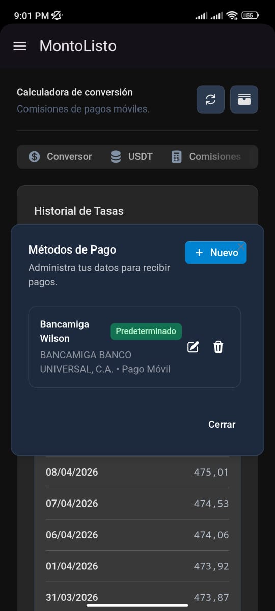 Bancos MontoListo (Monto Listo)